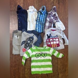 longsleeve shirt bundle 3-6 month baby